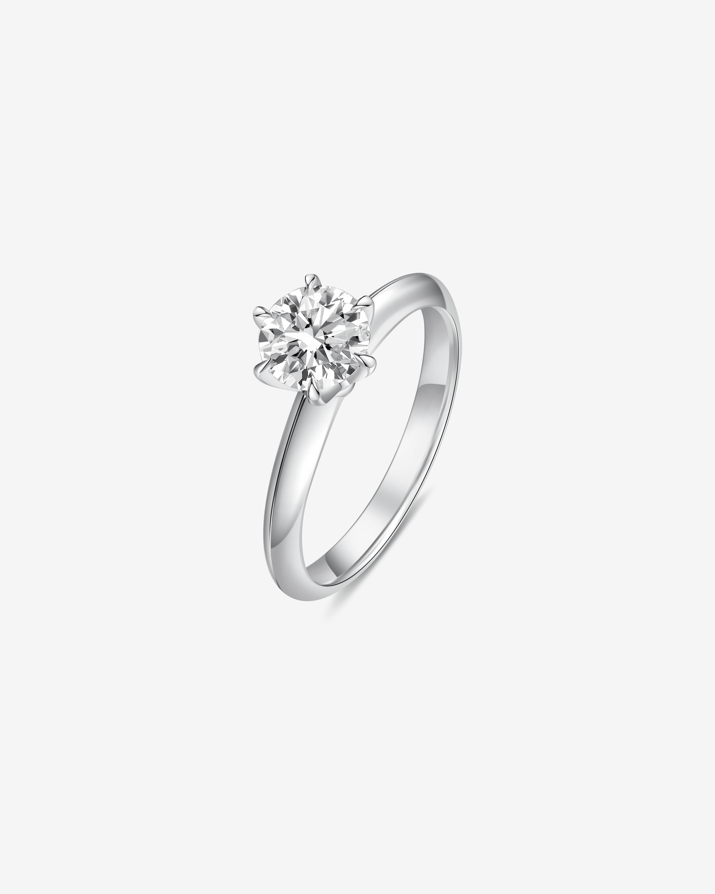 Classic 6 Claw Solitaire Diamond Engagement Ring