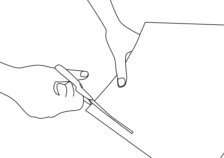 Measure finger step 1